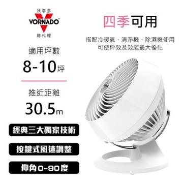 【VORNADO】渦流空氣循環機 660W-TW 白