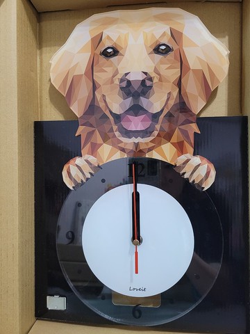 Loveit 角面設計  生活掛鐘現貨  ( 咖黃金 )