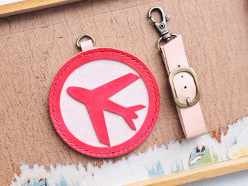 飛行棋 行李吊牌 材料包 港產皮革 週年紀念 刻名 意大利植鞣