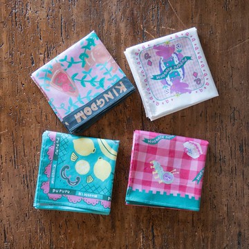 原創插畫大方巾 52x52cm 手帕 便當包巾