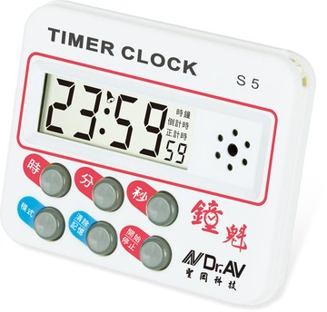 Dr.AV 【N 】S5 24小時正倒數 計時器(24時/12小時)