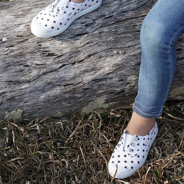 西班牙帆布鞋 CIENTA 70010 05 白色Slip-on經典款 童鞋