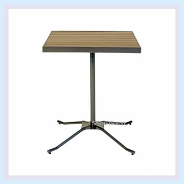 雪之屋 60cm半鋁塑木方桌(咖啡) /休閒圓桌/餐桌/飯桌/休閒桌 S41230