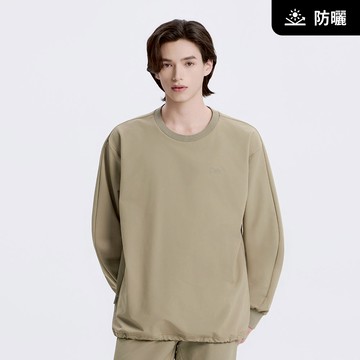 男女同款 ARCHELON 雙層刷毛 長袖上衣 - 米色