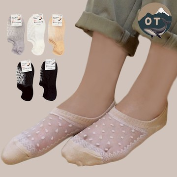 OT SHOP 女款襪子韓國甜美點點透氣蕾絲隱形船型襪 現貨 M2012