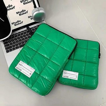 筆記本電腦包新款時尚ins絎縫柔軟防震電腦內膽保護套適用於9.7 11 13 14 15寸