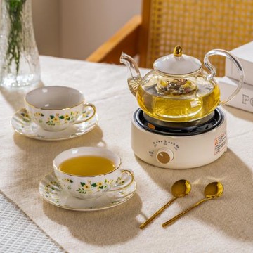 高顏值玻璃茶壺泡茶家用下午茶茶具套裝客廳待客喝茶杯子水杯帶把