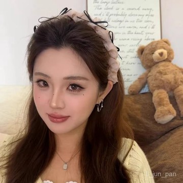 🔥臺灣出貨🔥【店鋪熱銷】芭蕾少女如夢~蝴蝶結織帶褶齒梳髮箍高顱頂設計木耳邊可愛高級