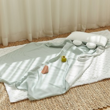 正韓Hello HiZoo - 3D透氣雙面涼感被/透氣被/冷氣被_嬰兒款-薄荷綠