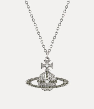 Vivienne Westwood Man. Kika Pendant Necklace Silverwhiteblackdiamond-labrador-crystal Brass Men
