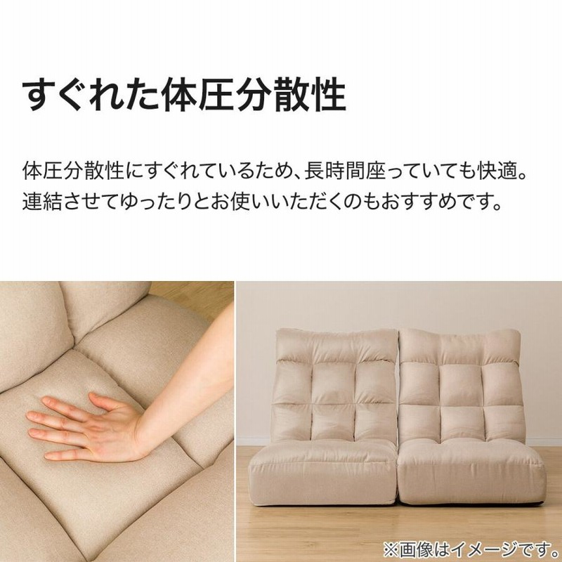 【美品・梱包送料込み】ハイバック リクライニング ソファ ニトリ ニトリ つながるハイバックポケットコイル座椅子 ローソファ 1人