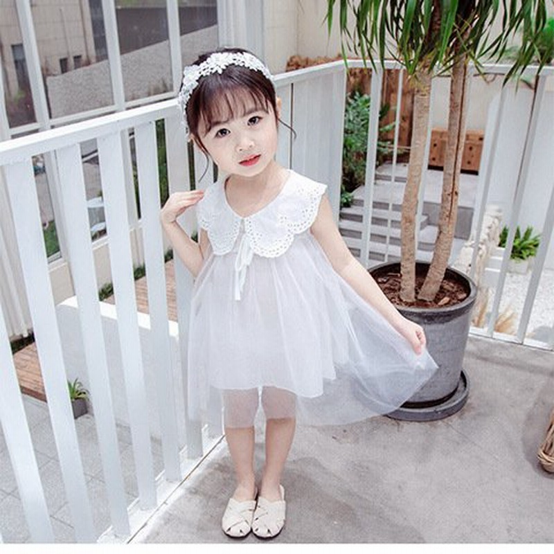 子供服 女の子 ワンピース ノースリーブ フォーマル 結婚式 お出かけ着 お姫様ふわふわワンピ レース フリル 白 通販 Lineポイント最大0 5 Get Lineショッピング