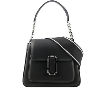 MARC  JACOBS The J Marc 平滑皮革梯形手提/斜背二用包(黑色)