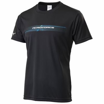 MIZUNO 美津濃 短袖上衣 男 訓練 羽球 吸濕排汗 黑 72TAC50709