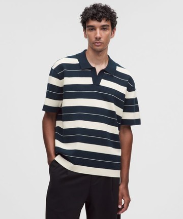 Cotton-Blend Knit Short-Sleeve Polo Shirt Size XL