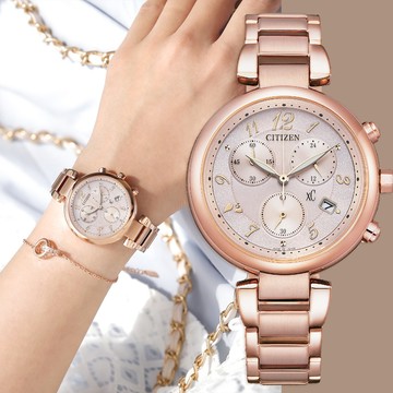 CITIZEN星辰 XC 心蕊 七夕情人節推薦 亞洲限定 光動能計時女錶 FB1452-66X