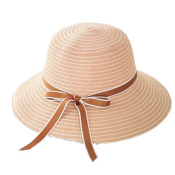 遮陽帽漁夫帽-蝴蝶結條紋優雅可摺疊女帽子5色73vf42【獨家進口】【米蘭精品】