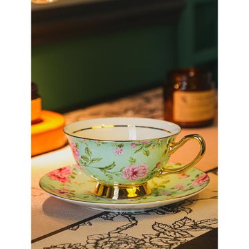 骨瓷咖啡杯子女士專用杯碟套裝高檔精致下午茶茶具高級感輕奢陶瓷