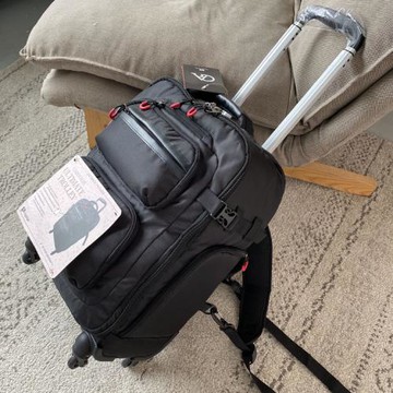 日本18寸登機靜音萬向輪旅行拉桿箱可背可拉大容量背包手提雙肩包