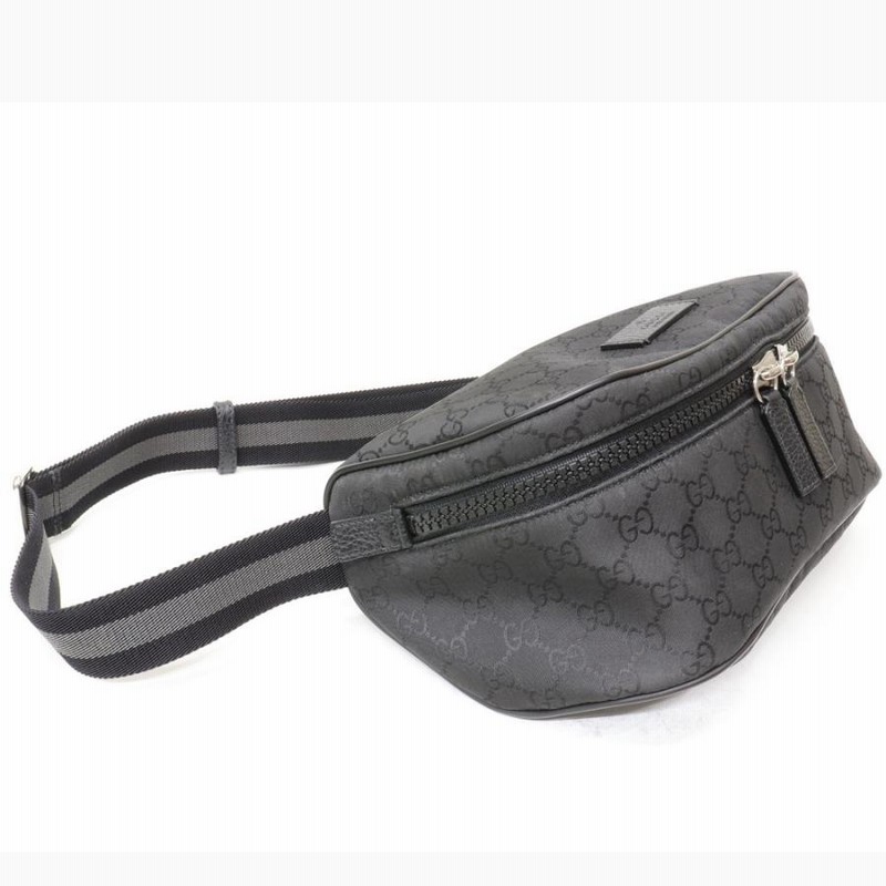 美品） グッチ GUCCI ウエストポーチ ボディバッグ GG ナイロン