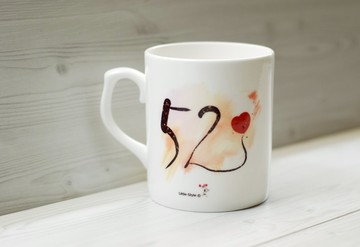 骨瓷馬克杯-520我愛你(客製)