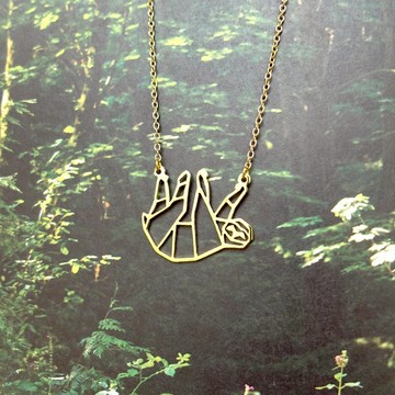 樹懶項鍊，摺紙風格