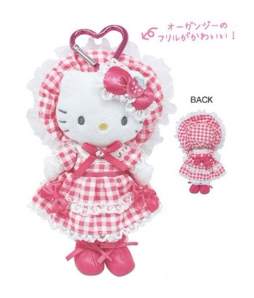 【震撼精品百貨】Hello Kitty_凱蒂貓~日本Sanrio三麗鷗 KITTY絨毛長腿玩偶吊飾-紅蘿莉塔*68688