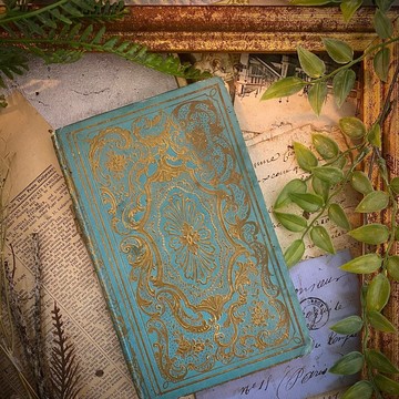 1862年 法國古董藍金彩印裝幀書 /葡萄牙東印度遠征記 /法文書