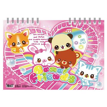 美加美 卡哇伊 13K 素描本 音符 3本/包 AC5503【APP滿額下單10%點數(單一帳號最高5000點)】1/31止