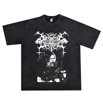 數碼直噴黑金屬撒旦的將領Satanic Warmaster搖滾樂隊短袖T恤純棉