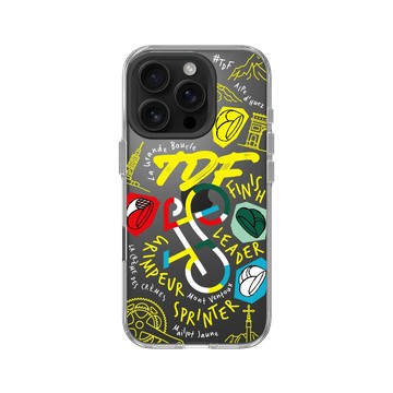 iPhone 16 Pro Clear Case（相機按鈕） 透明 - Le Tour de France - Cycling Composition