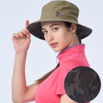 【WILDLAND荒野】中性抗UV印花雙面漁夫帽小麥色