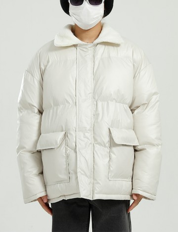 FINDSENSE X 男休閑寬鬆復古厚款雙面穿寬鬆潮流加厚休閑棉服外套