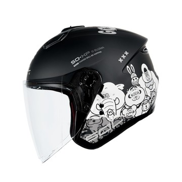 【SOL Helmets】SOL SO-XP 我不是胖虎_消光黑/銀 開放式安全帽