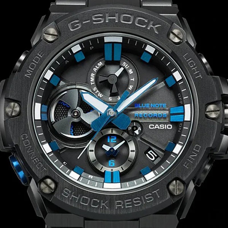 G-SHOCK GST-B100BNR-1A ブルーノートコラボ 限定モデル 腕時計 メンズ ソーラー ブラック ブルー G-STEEL ジーショック  カシオ 逆輸入海外モデル | LINEショッピング