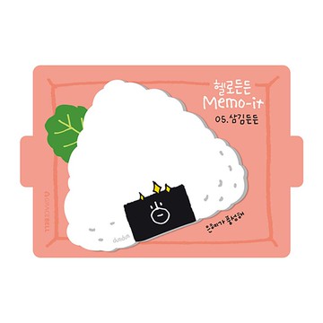 Hello DunDun 哈囉 登登系列 插畫造型便利貼 05.飯糰