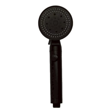 E.dot 一鍵止水五段式可調節增壓蓮蓬頭 黑色 ABS材質 25.5x8.8x3cm  1個