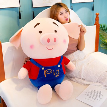 免運 絨毛玩偶  豬小屁毛絨玩具豬公仔睡覺抱枕可愛豬豬玩偶網紅豬生日禮物布娃娃 快速出貨