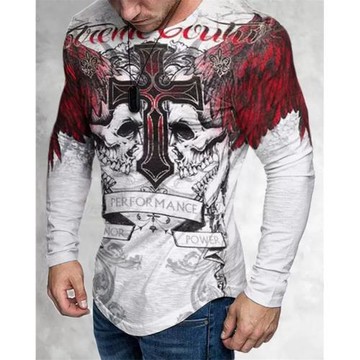 Vintage Pullover Long Sleeve Printed Top復古套頭長袖印花上衣