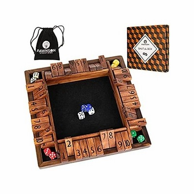 Shut The Box ゲーム 木製 4人プレーヤー 12インチ クラシックダイスボードゲーム 大人子供用 10種類の数字数学ゲームボックス 通販 Lineポイント最大get Lineショッピング