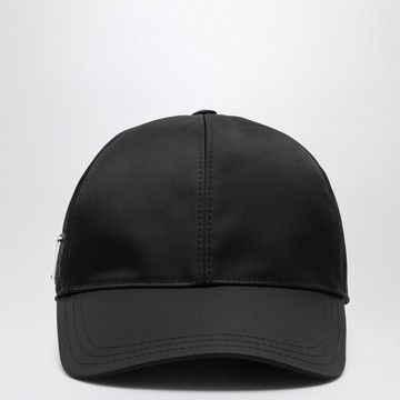 Black nylon baseball cap