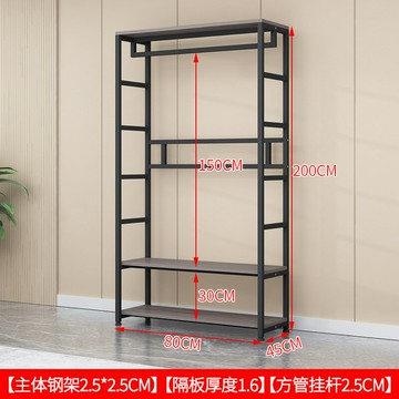 免運 開立發票  開放式衣柜落地步入衣柜家用臥室金屬衣柜全鋼架鋼管全掛式衣柜