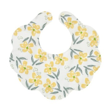 【安琪兒婦嬰百貨】棉嬰庫 MianYingKu 韓版花瓣圍兜/嬰兒圍兜/口水巾 (迎春花)