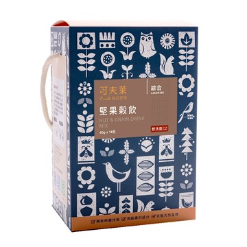 雙活菌堅果穀粉手拿包禮盒-綜合口味(14包入)效期至2026/10/26