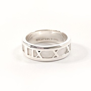 【日本直送 中古美品】14號 蒂芙尼 TIFFANY&Co. Atlas 戒指 銀 925 飾品 已拋光處理