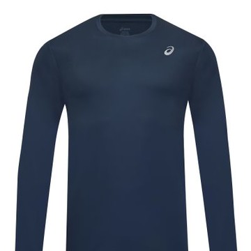 asics 亞瑟士 長袖上衣 男 跑步 藍 2011D652-400