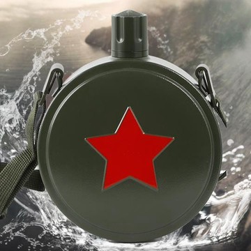 戶外不銹鋼酒壺跑步自行車騎行運動軍訓夏令營水壺水杯用品水瓶