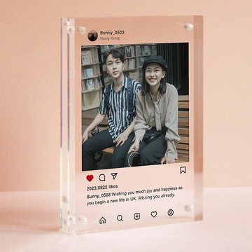 IG版面相框 客製化出國移民紀念禮物 亞克力擺飾 送朋友同事老闆