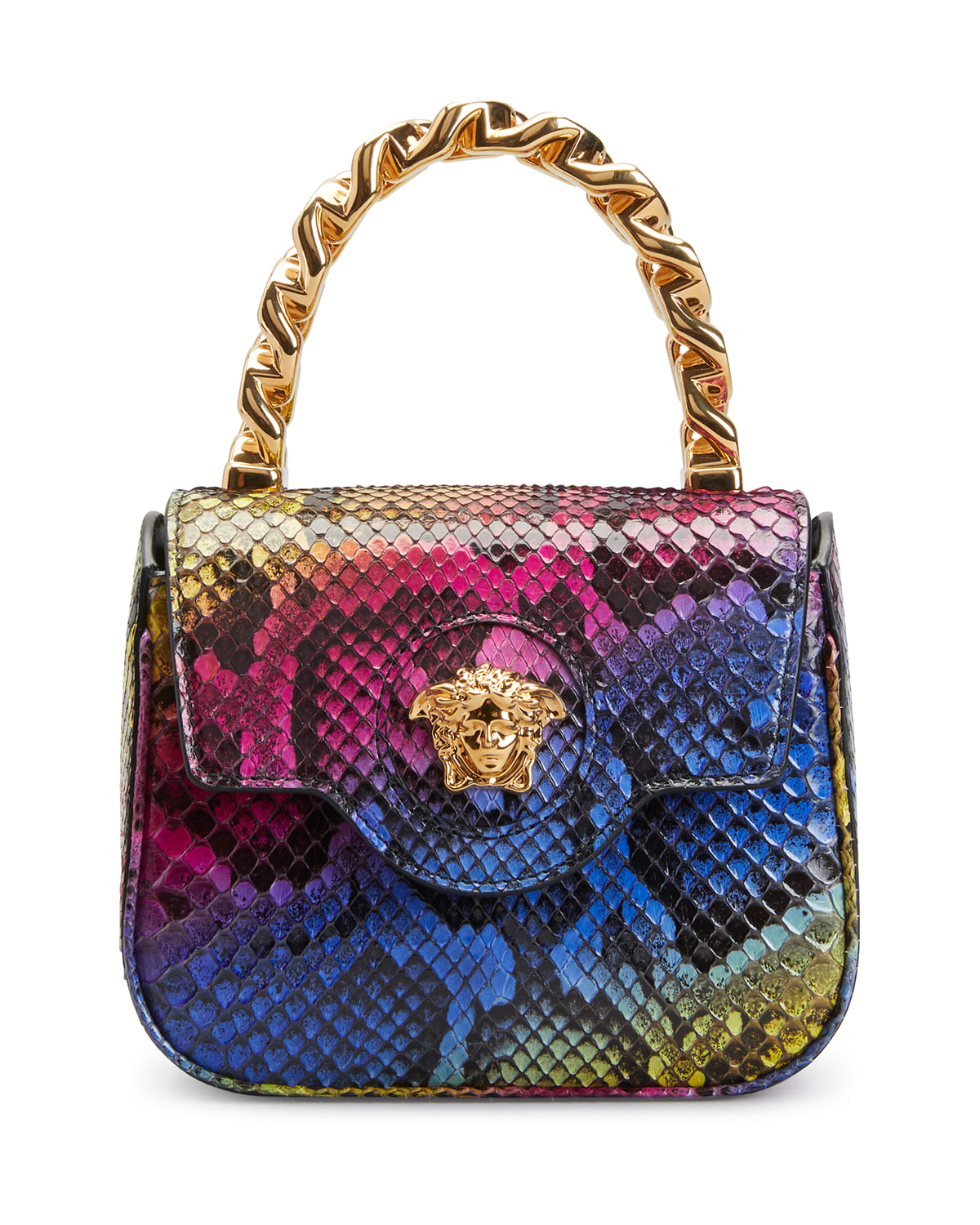 La Medusa Mini Rainbow Python Top-Handle Bag