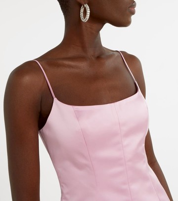 Blumarine Duchess satin minidress